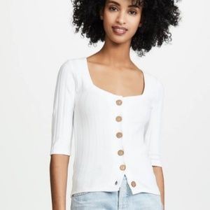 Free People NWT Central Park Button Up Top Size Large